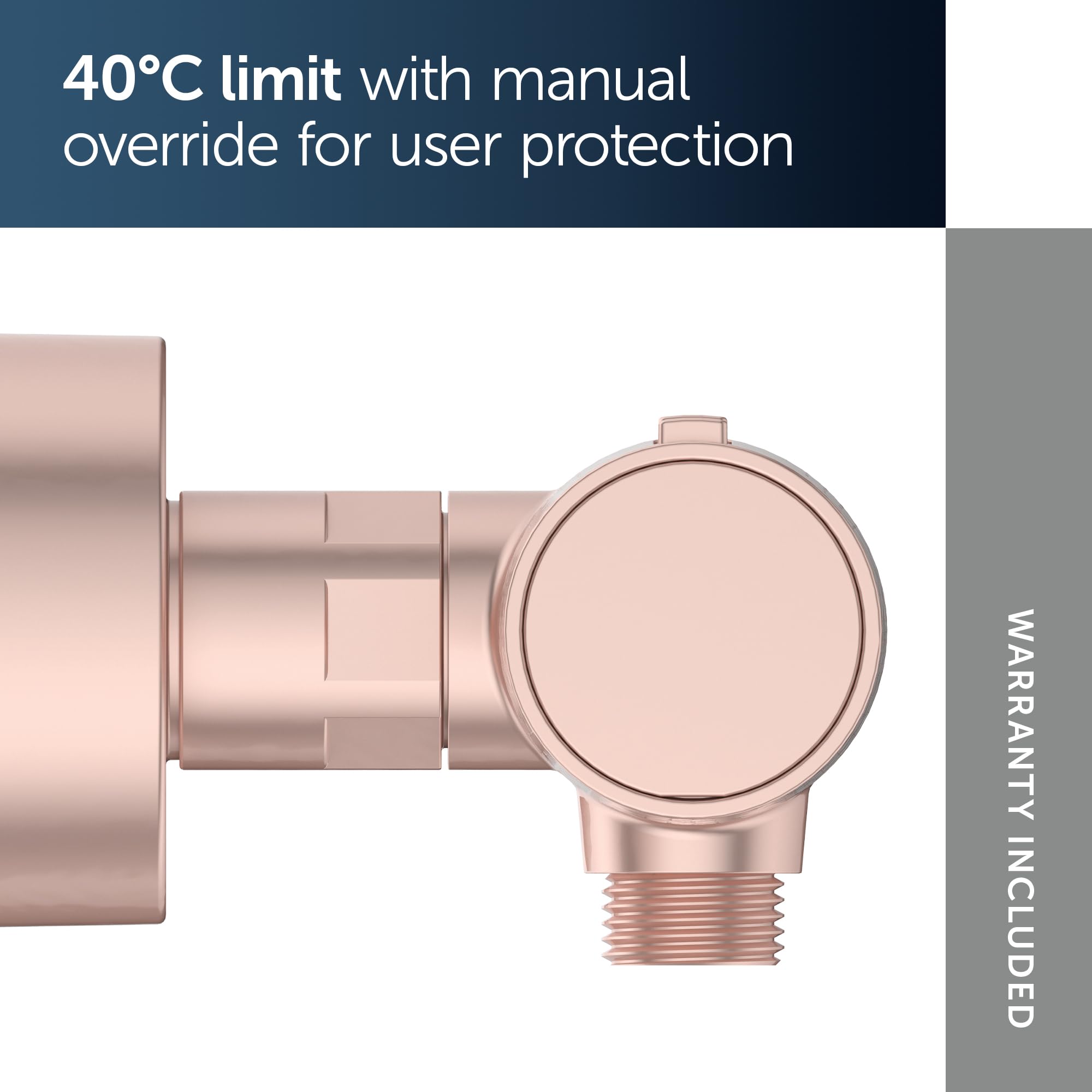 Ideal Standard Ceratherm Alu+ Monomando ducha exterior wykonany w 100% z aluminium pochodzącego z recyklingu, energooszczędne i wodne z funkcją termostatu, kolor różowy (292 x 105 x 72 mm)