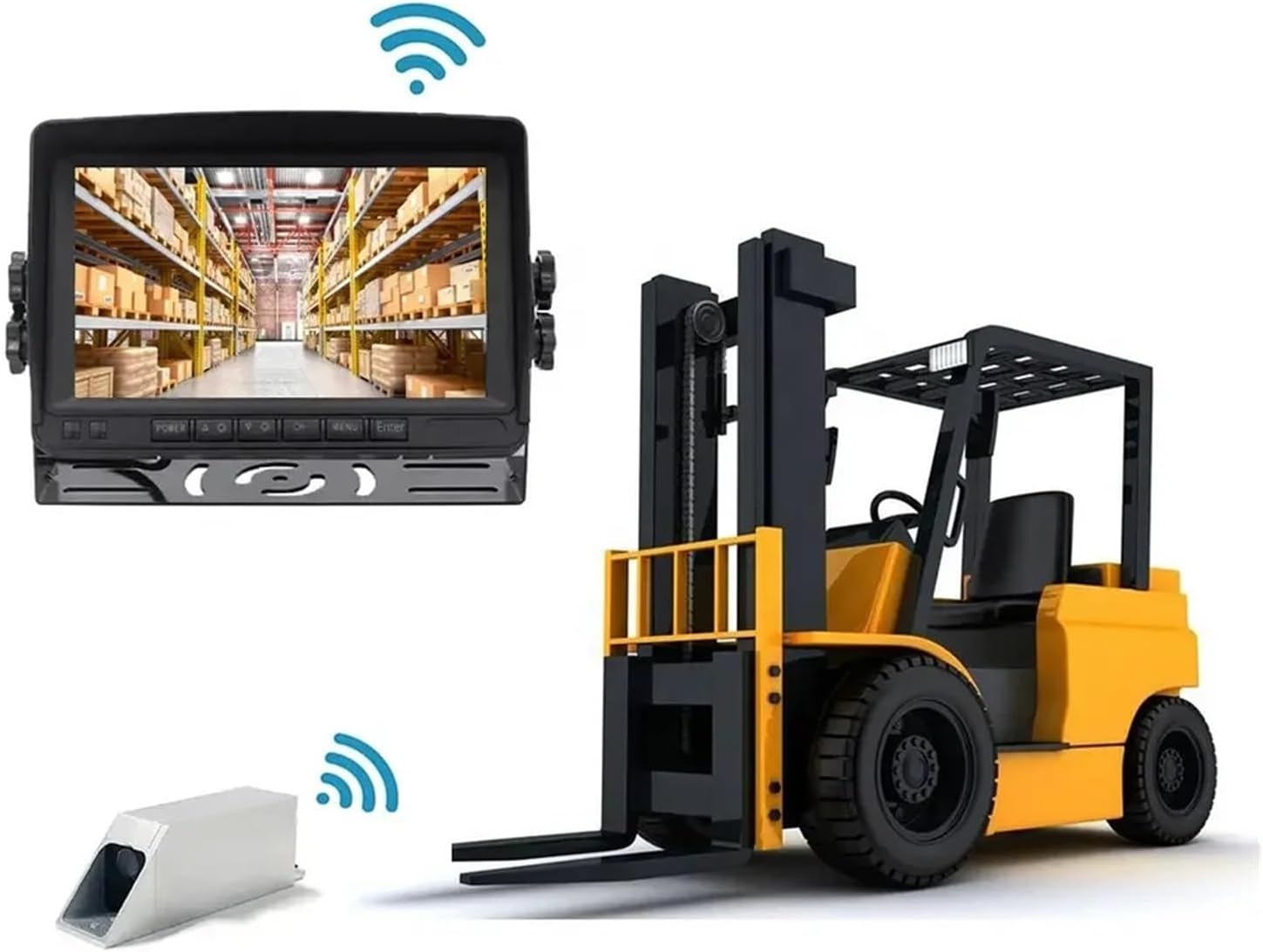 7 Inch Vehicle Forklift 1080P Waterproof Wireless Security Camera Monitor Kits