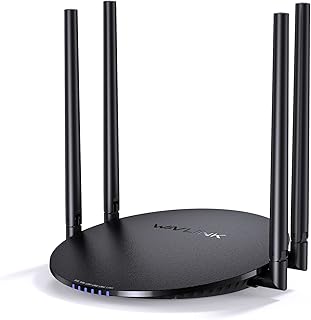 WAVLINK AC1200 Dual Band Wifi Router, 867 Mbps/5 GHz + 300 Mbps/2.4GHz Wireless Router with Router/Wlan Access Point/Repeater(WISP) Mode, MU-MIMO, Guest WiFi, 4+1 Gigabit Port, WPS, LED Lights