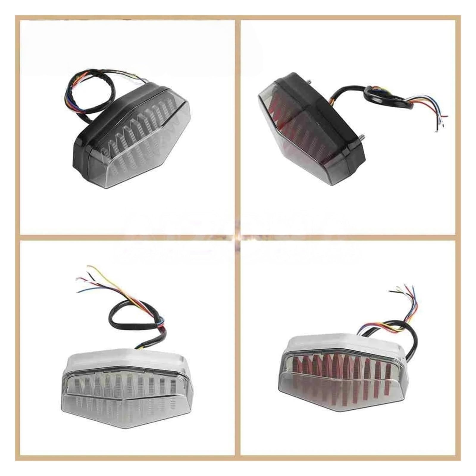 Feu arrière LED pour Moto, feu Stop, feu de Position, 12 V, pour Har&Ley avec éclairage de Plaque d'immatriculation arrières Lampe
