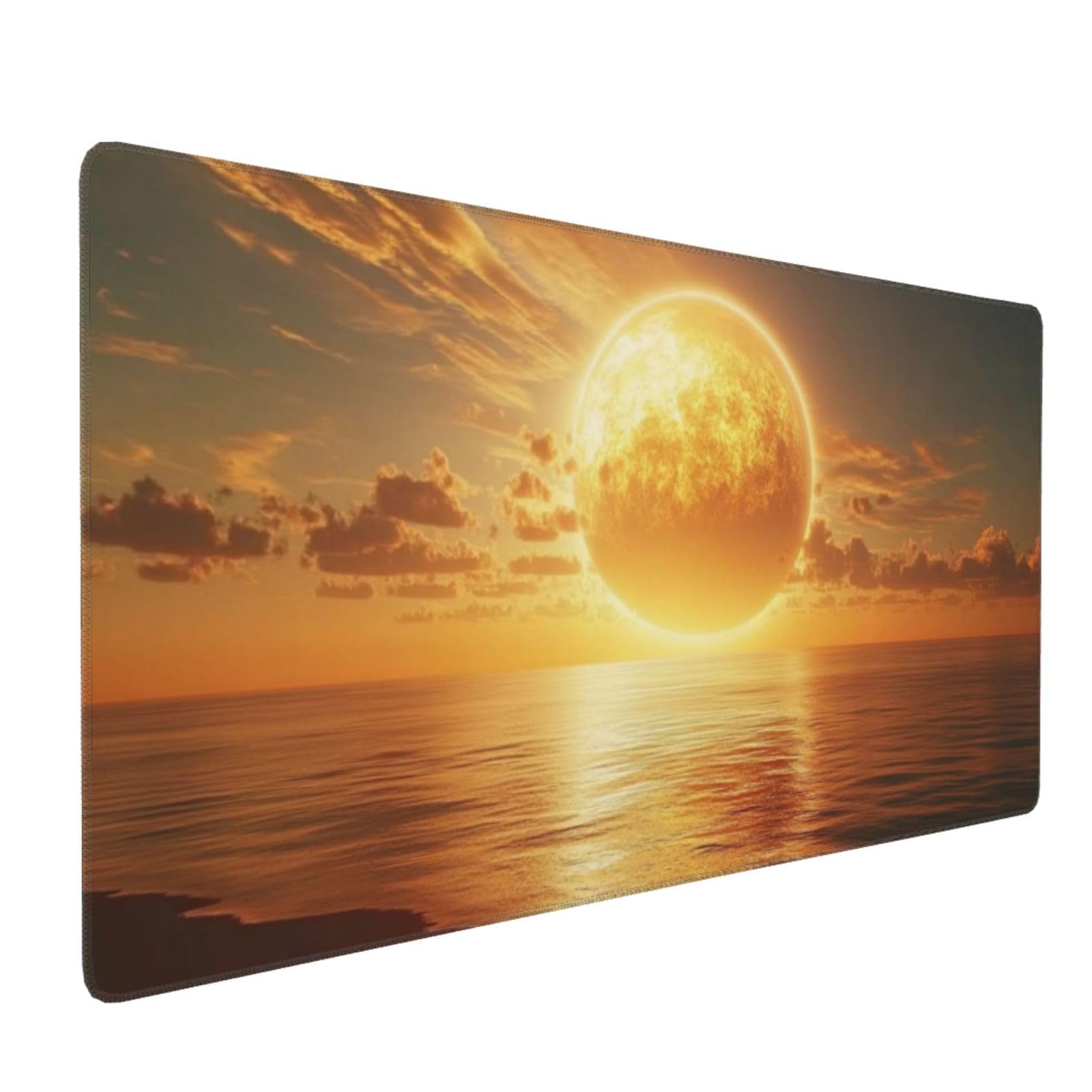 Duża podkładka pod mysz Ocean Sunset XXL podkładka pod mysz 1000 x 500 x 4 mm, akcesoria do gier, podstawa antypoślizgowa i gładka powierzchnia, poprawia szybkość i precyzję Gamer-GZ581