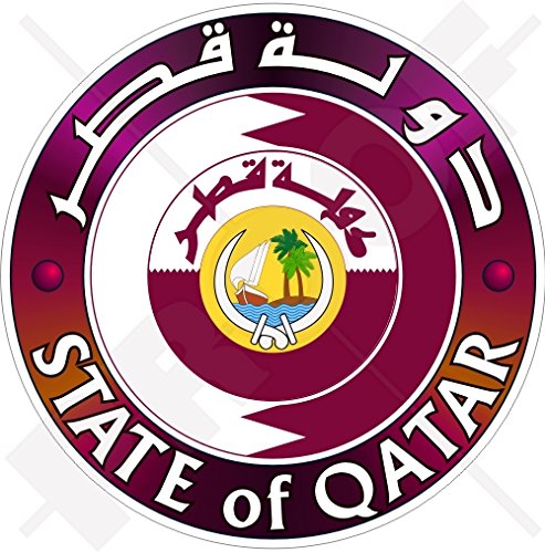Autocollant pour pare-chocs en vinyle Qatar - État du Qatar - 100 mm