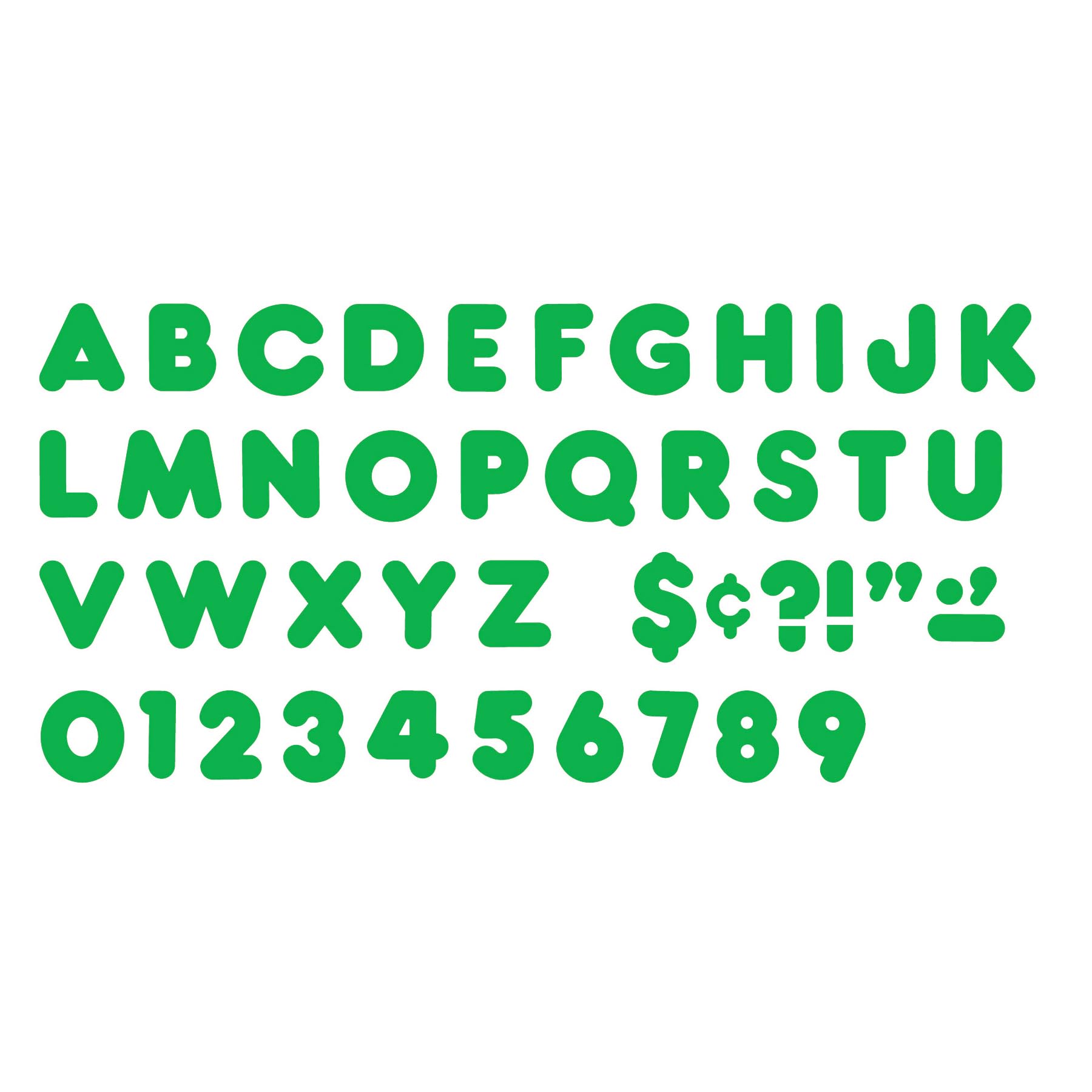 Trend Green 4" Casual Uppercase Ready Letters, Bulletin Board Decor, 4-Inch, 75 Pieces - Image 2