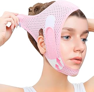 Reusable V Line Lifting Mask, Double Chin Reducer, Chin Strap, Face Belt and Tighten the Face to Prevent Sagging, Create a V Shaped Face Full of Vitality, Double Chin Eliminator for Women and Men