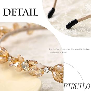 ヘアアクセサリー Herlipto Princess Gold Crystal Headband Amazon.com : Bouory Gold Rhinestone Headband Padded Wide