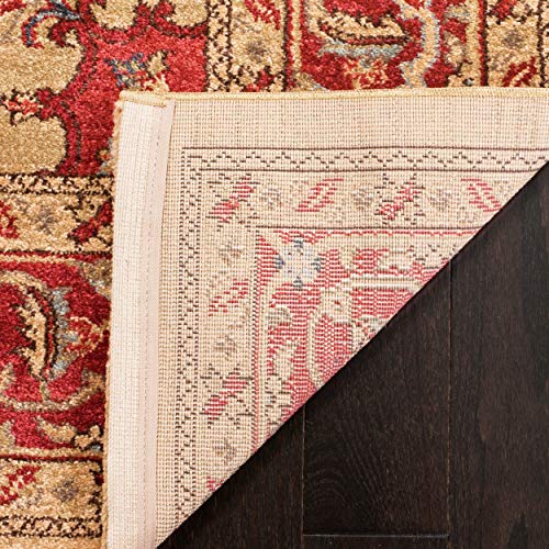 Safavieh Persischer Traditioneller Teppich, MAH698, Gewebter Polypropylen, Rot / Natürlich, 160 x 230 cm – Bild 4