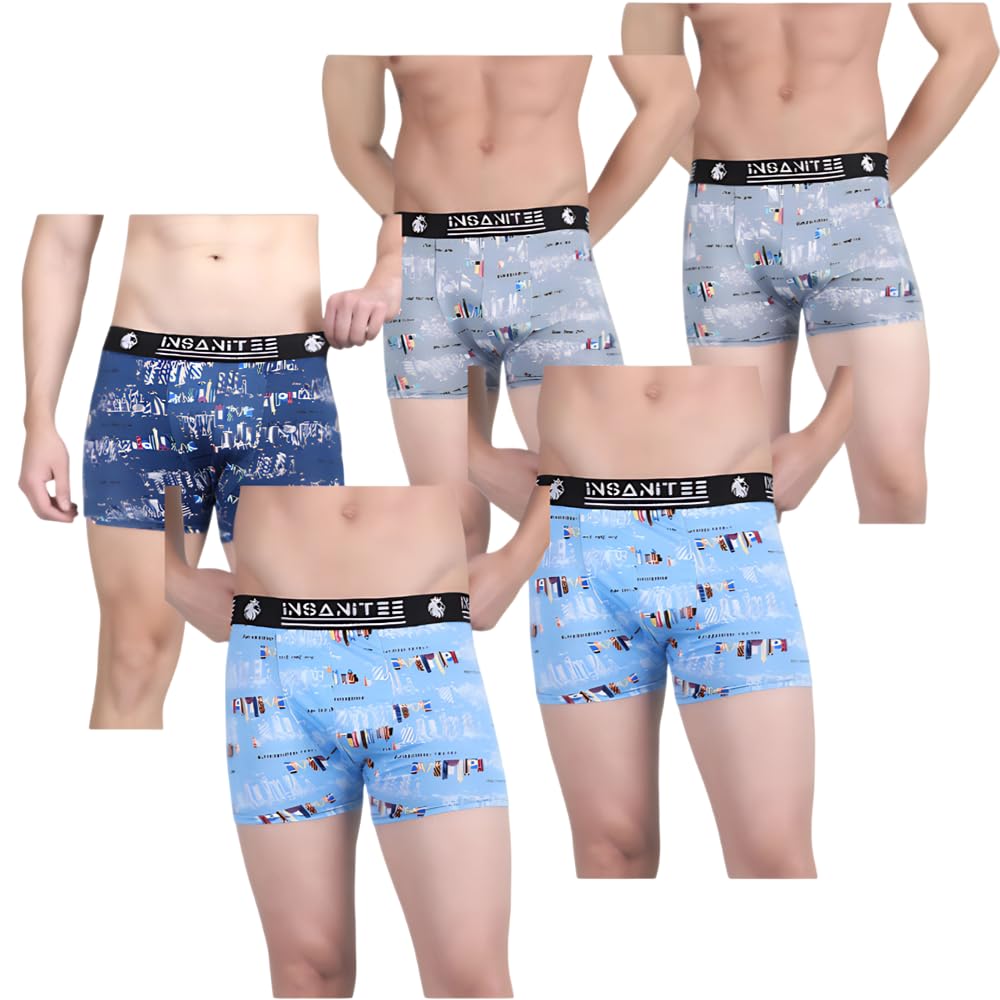 insanitee Men's Nylon Stretch Printed Trunk | Ultra-Soft, Breathable Innerwear for Men | Stylish & Supportive Fit-picture-31