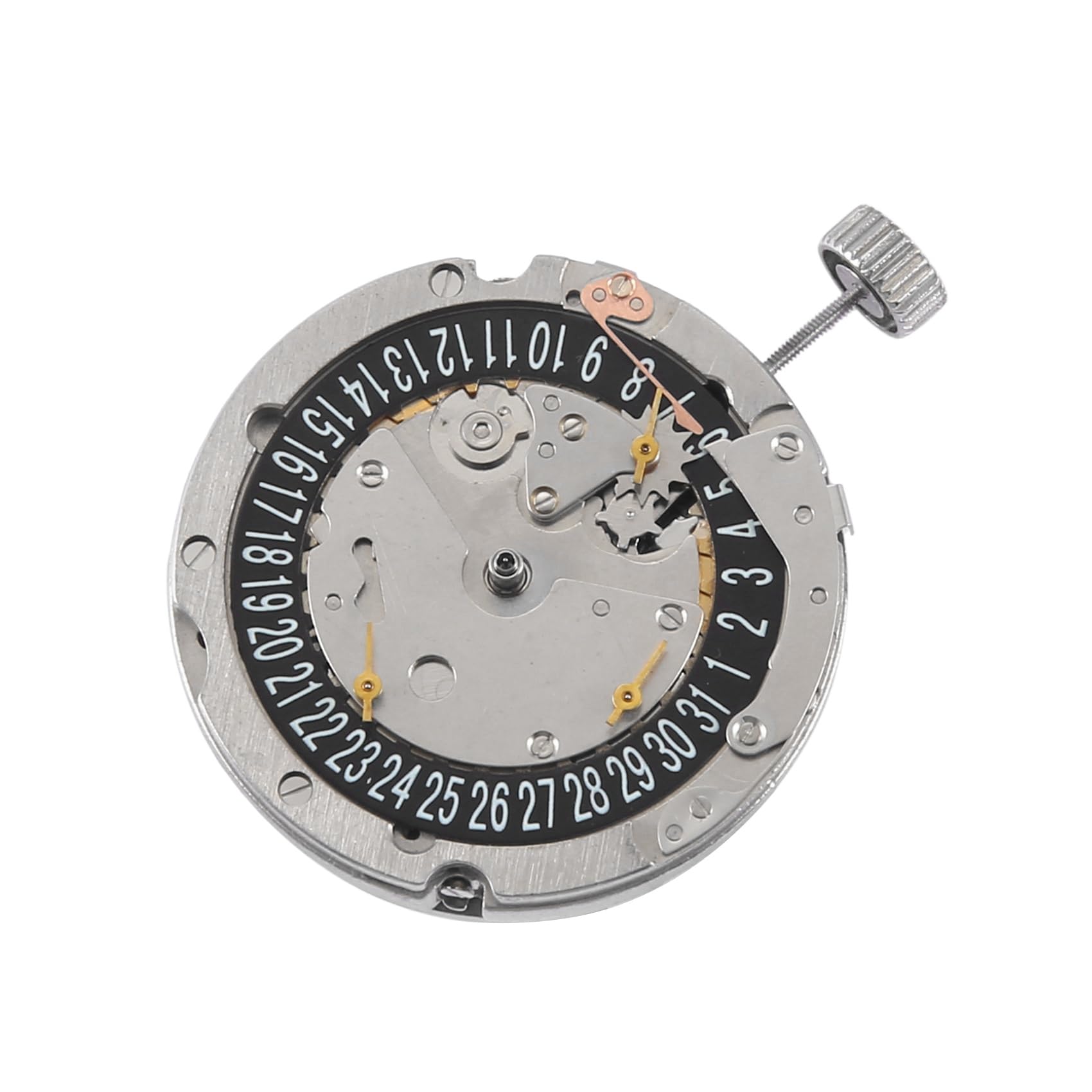 St2552 Vollautomatisches mechanisches Uhrwerk mit schwarzem Sechs-Pin-Kalender, 6 Stunden, 3/6/9 Stunden, kleines Zubehör für Uhren