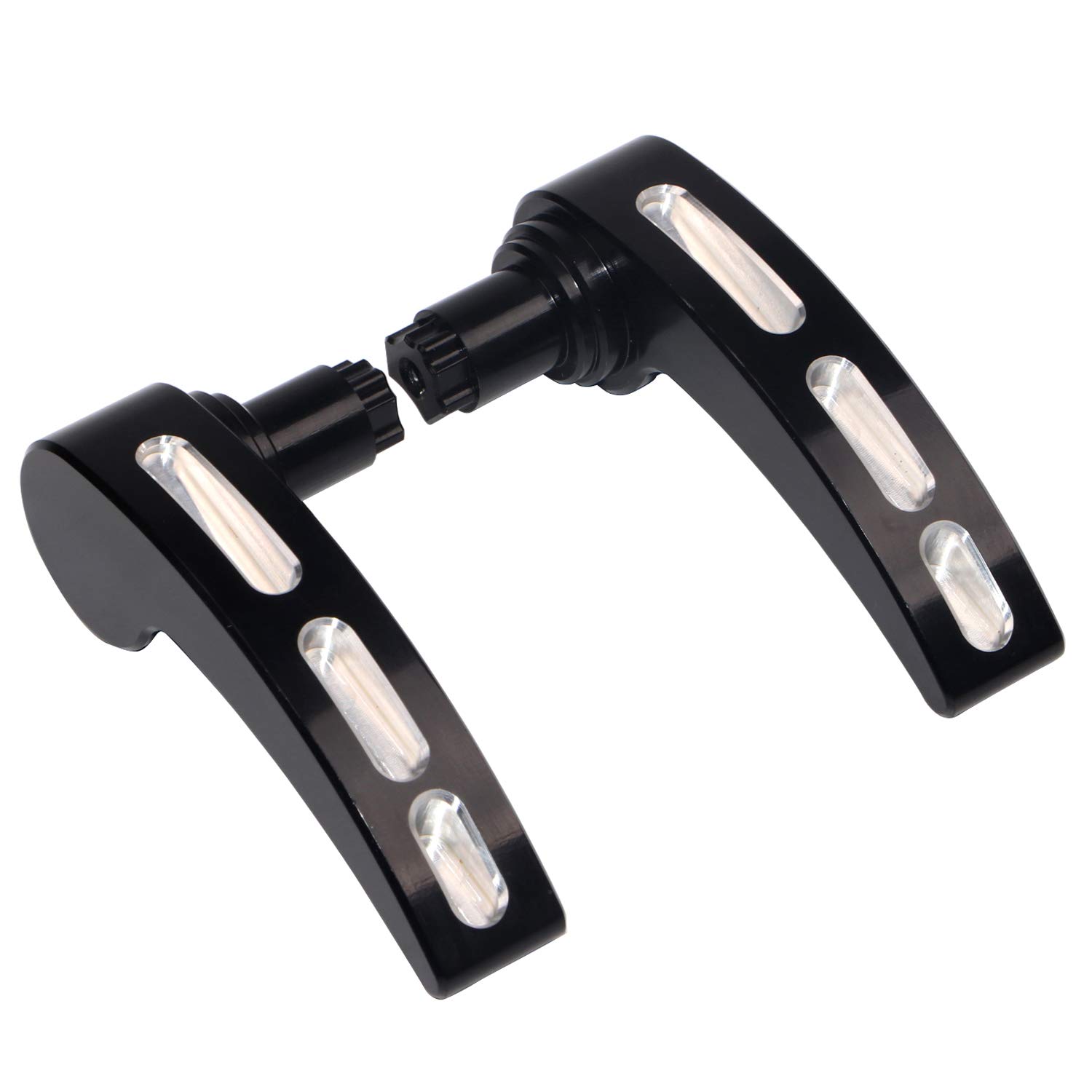 Black CNC Saddlebag Latch Covers Lever Lid Lifter for Harley Touring Road Glide Electra Glide Street Glide Road King 2014-2023