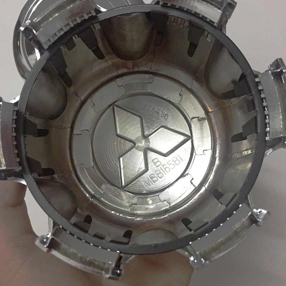 4 Pezzi Auto Coprimozzi per Mitsubishi Pajero MB816581 134 mm,Coprimozzo Ruota Centrale Tappi Copricerchi Wheel Covers Antipolvere Impermeabile Accessori e Parti