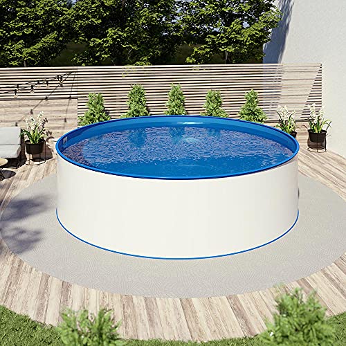 POOL Total Runbecken mit Einhängebiese und Style Handlauf Ø 3,00 x 1,20 m Folie blau 0,8mm