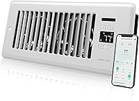 Howeall Super Quiet 4x10 Register Booster Fan - Smart WiFi Vent with Thermostat, 140 CFM, 16dBA for Even HVAC Airflow (White)