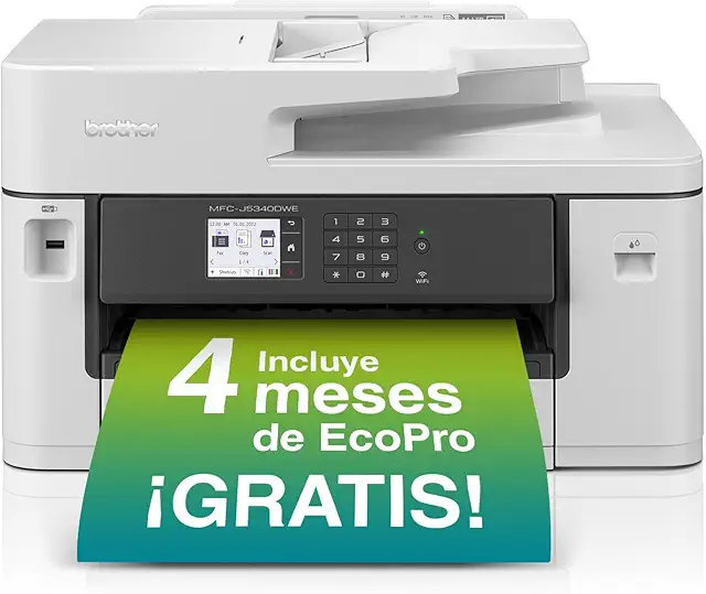 Imagen relacionada con Brother MFC-J5340DWE Equipo Multifunción Profesional de Tinta A4 con Impresión hasta A3