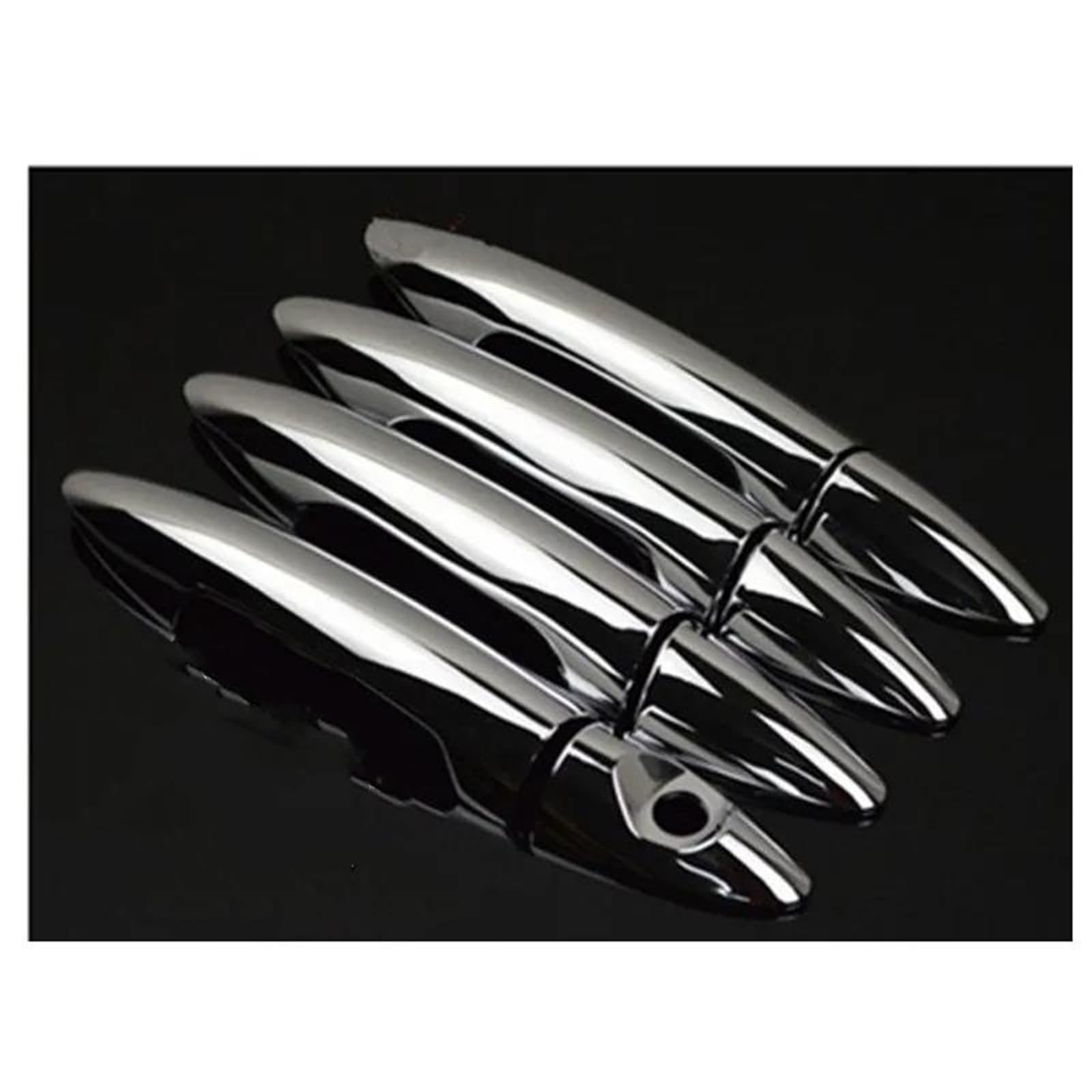 UJNHEQ ABS Chrome Car Door Handle Cover Trim Sticker Accessories for Kia K2 for Rio 3 Sedan 2011 2012 2013 2014 2015