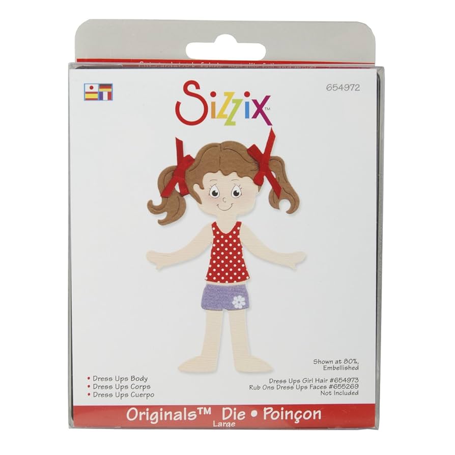 Amazon.com: Sizzix Originals Die - Dress Ups Body by Emily