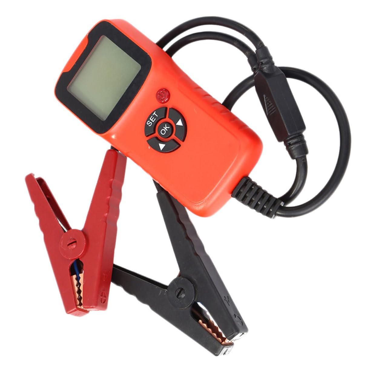 GARVALON 12v Tester Per Batterie Portatile Con Analizzatore Di Di Carica e Monitor Della Batteria Per Auto Rosso Sicuro e Facile Da Usare Stato Della Batteria Con Led Colorati