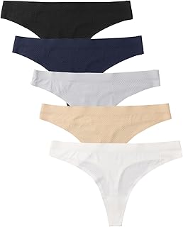 Calzoncillos para mujer, ropa interior para mujer, paquete de 5 unidades, deportivas, informales, sin costuras, perforadas, tangas, en paquete de 5 unidades, sin costuras, sin costuras, pantys