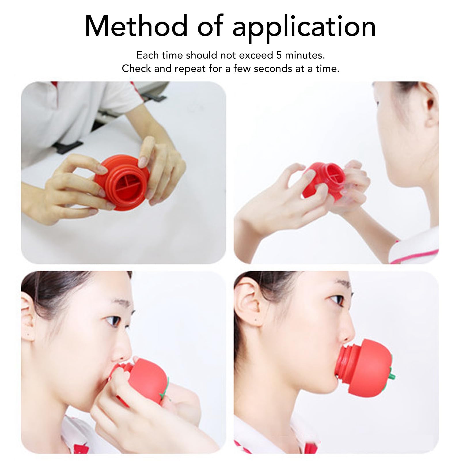 Lip Sucker Plumper, Lip Pump a Forma di pomodoro Lip Enhancer, Silicone Lip Plumper Strumento per Donne, Lip Sucker Plumper, Dispositivo Lip Plumper, Strumento Di Bellezza per Labbra per Ragazze