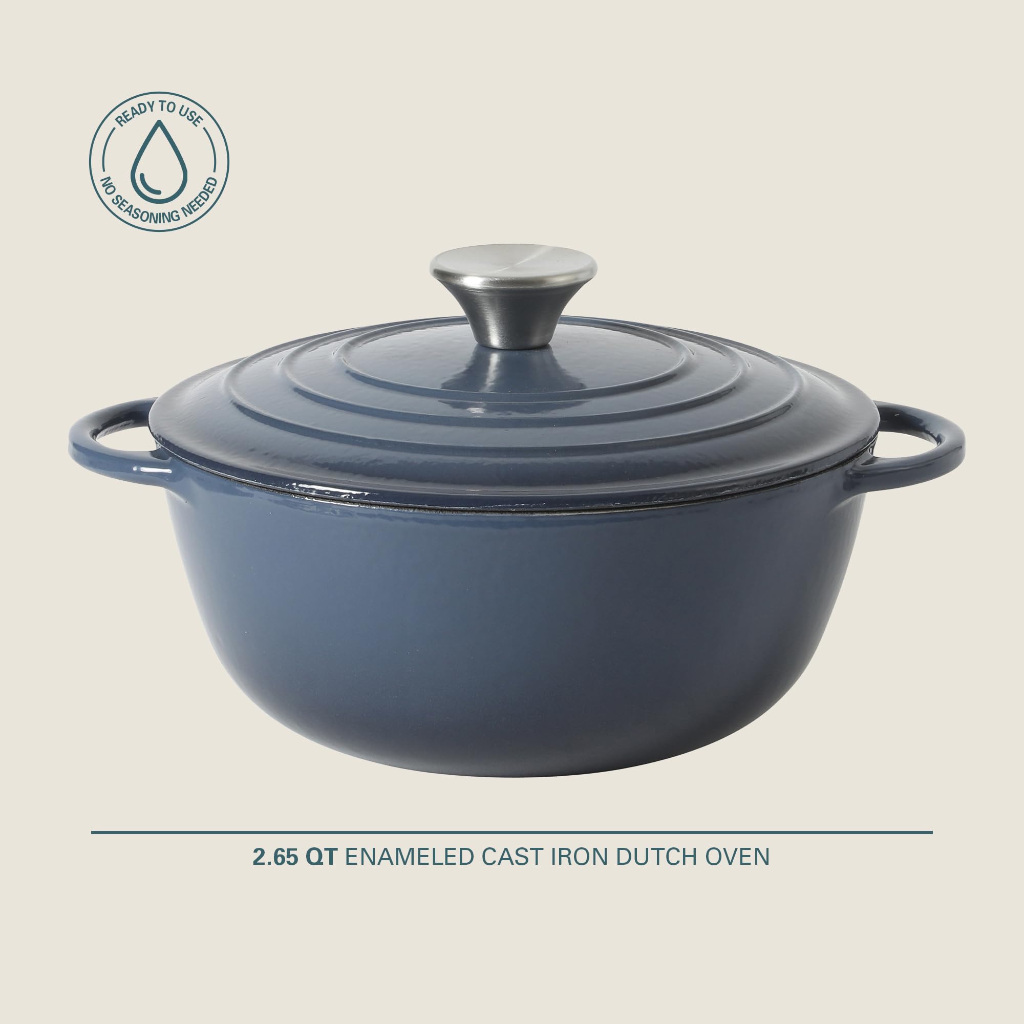 Amazon.com: Gibson Home Addlestone 2.65 Qt Enameled Cast Iron