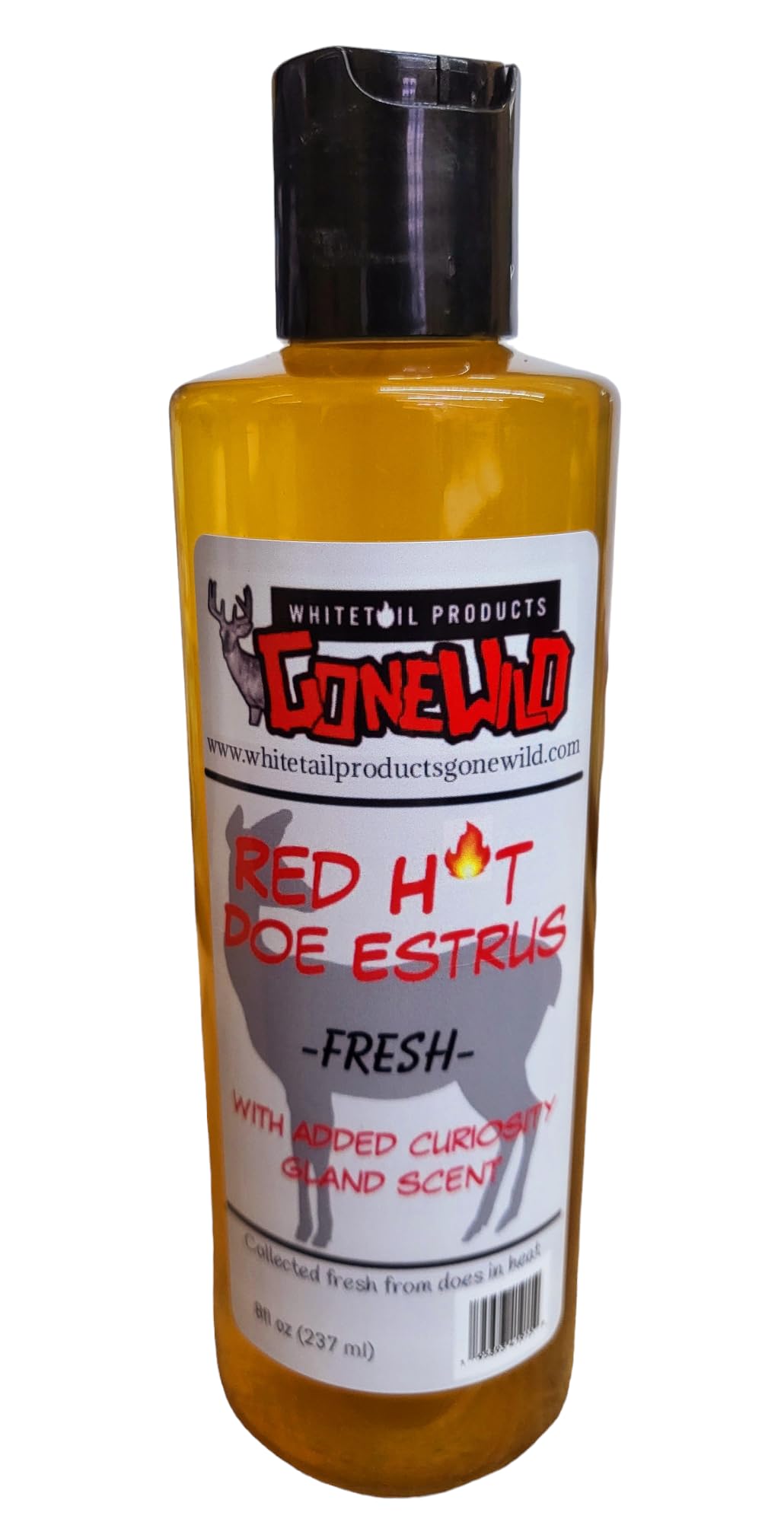 Whitetail Products Gone Wild, RED HOT! 100% Pure Doe Estrous, 8oz Bottle, G9159