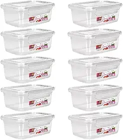 Kit 10 Potes Marmita Fitness 1400ml Travas Freezer Microondas