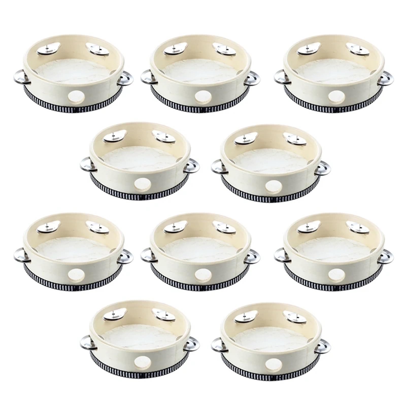 10 piezas de pandereta musical de 6 pulgadas, tambor de percusión redondo, regalo for fiesta KTV