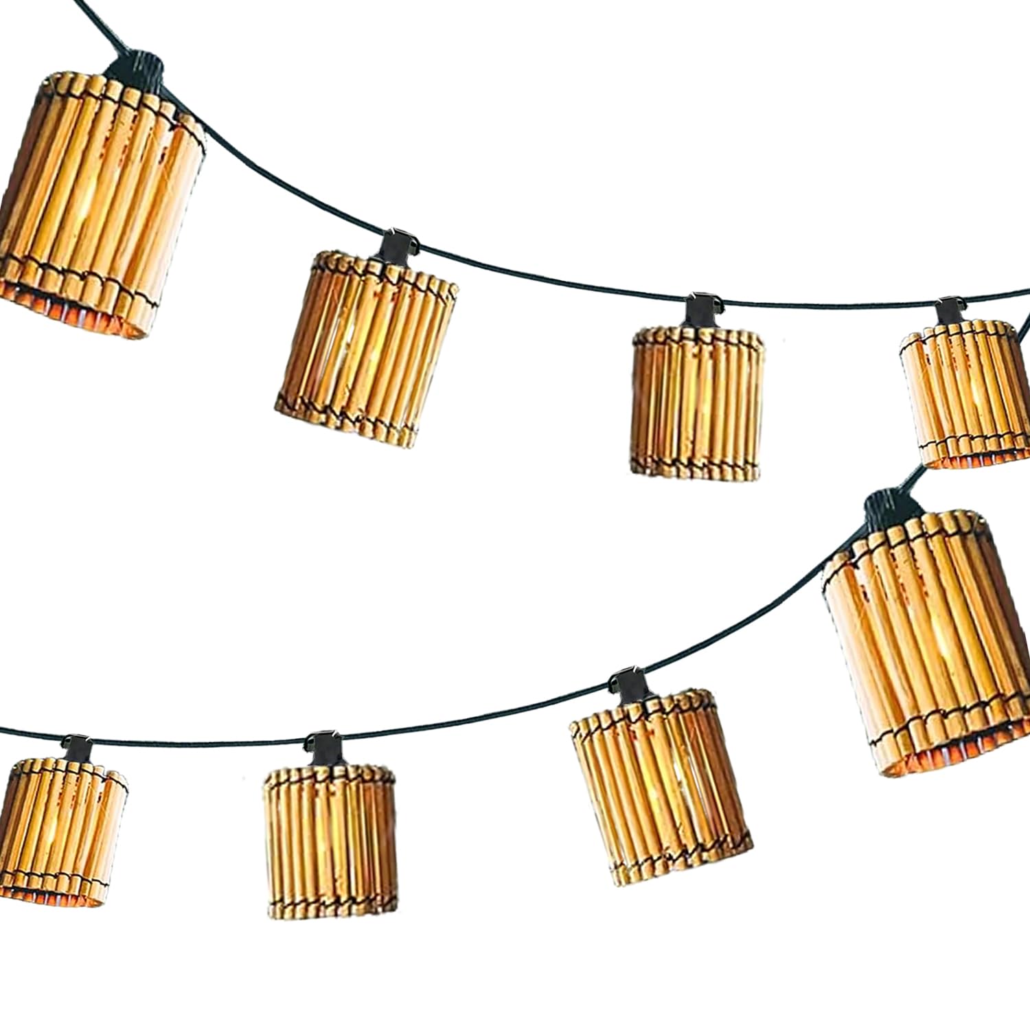 TRUYOK Solar Lichterkette Aussen 10 Lampions LED IP44 Bambus Wasserdicht  Solarlaterne fr Auen Vintage Outdoor lampe Wetterfest fr Garten Hochzeit  Fest Deko Licht Warmwei : Amazon.de: Beleuchtung