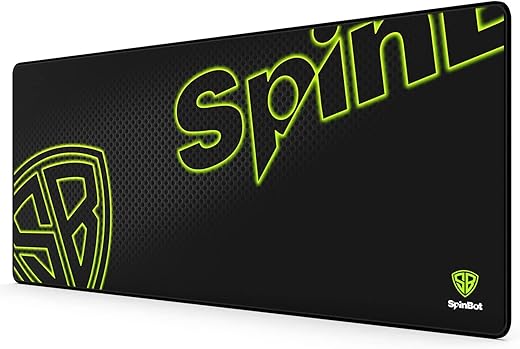 SpinBot Armor Mousepad XXL – Extended Pro Gaming Mouse Pad | Large Desk Mat with Anti-Slip Base, 5mm Thickness, Anti-Fray Edges & Waterproof…