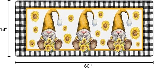 Miniatura 2 de Tapete de baño de gnomos para bañera, antideslizante, de secado rápido y absorbente, de tierra de diatomeas, tapete lavable para cocina, tapete