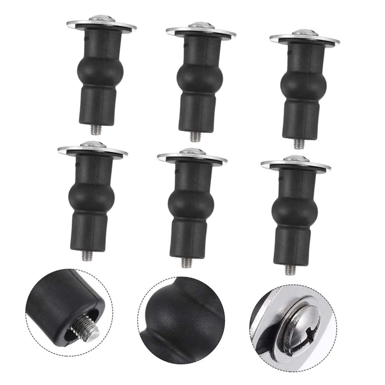 Bulloni for viti di ancoraggio in acciaio inossidabile Manicotto di espansione Vite for WC Sedili for WC Cerniere in acciaio inossidabile Bulloni in acciaio inossidabile 6 pezzi Viti di fissaggio for