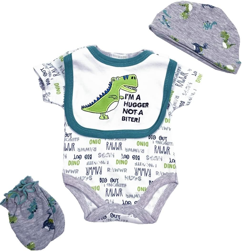 Reborn Baby Dolls Boy Clothes 22 inch Dinosaur Outfit Accessories 5 pcs Sets Fit 20-22" Newborn Dolls Clothing