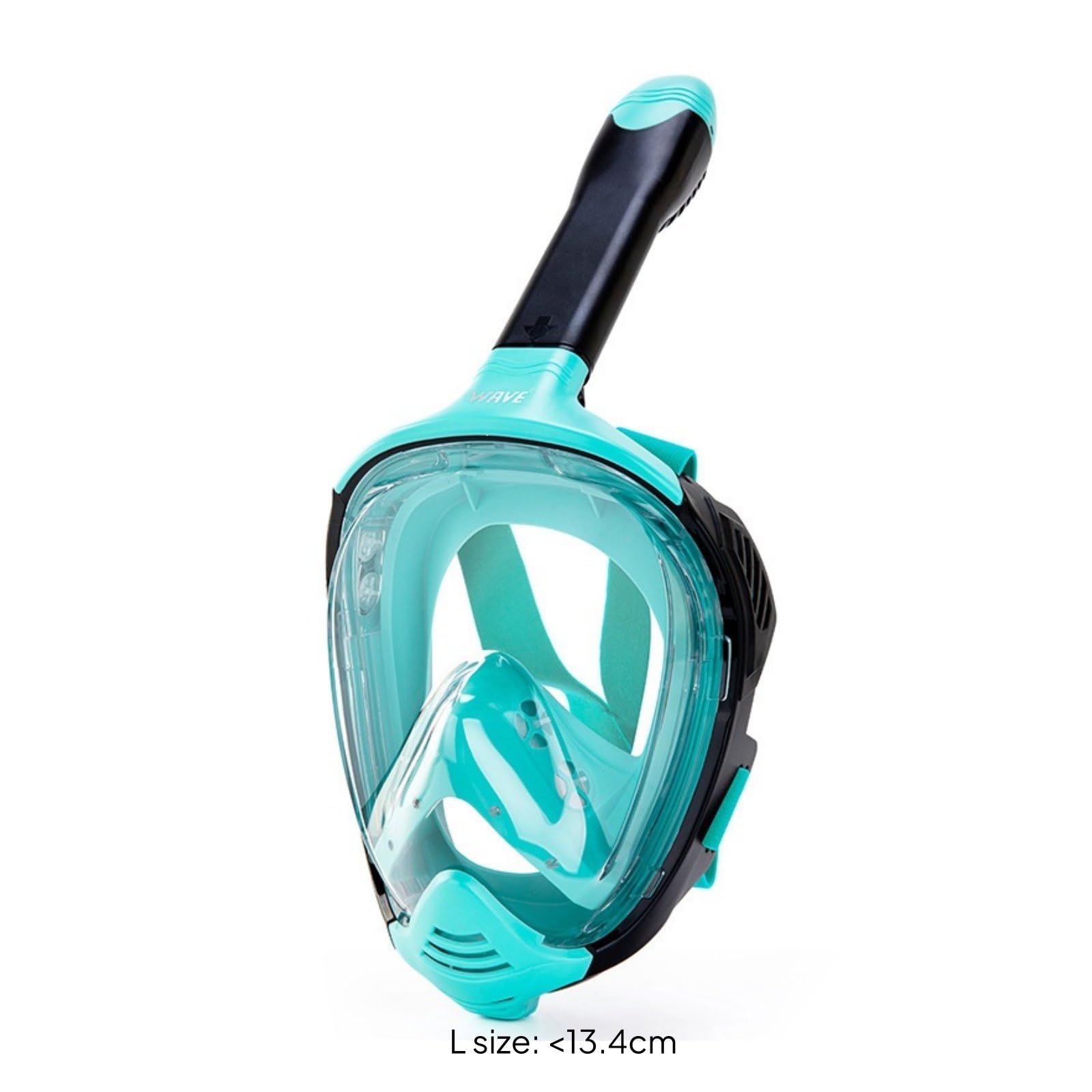 TISHITA Máscara de Snorkel de Cara Completa Gafas de Buceo de Cobertura Total Tubo Seco Lentes PC Plegable Silicona Suave con Respiración Natural y Ajuste