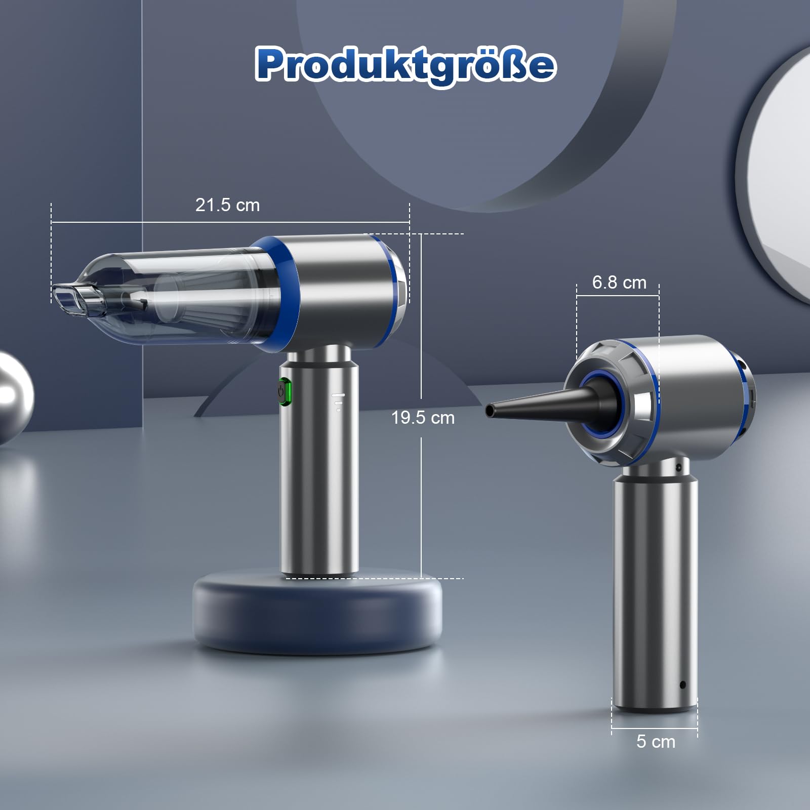 Aspirapolvere Senza Fili Potente, 18000PA Aspirapolvere Auto, 3 in 1 Aspirabriciole Senza Fili,Aspiratore e Soffiatore con Motore Brushless,3 velocità Aspirapolvere Auto Potente per Casa Ufficio
