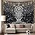 Skull Tapestry Meditation Skeleton Tapestry Chakra Tapestry Starry Tapestry Black and White Stars Tapestry for Room