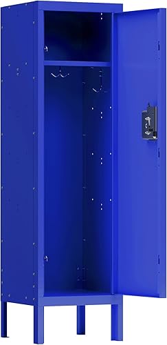 Miniatura 6 de Armario de almacenamiento de metal para empleados, armario de metal con cerradura con puerta, armario de almacenamiento para dormitorio, armario de