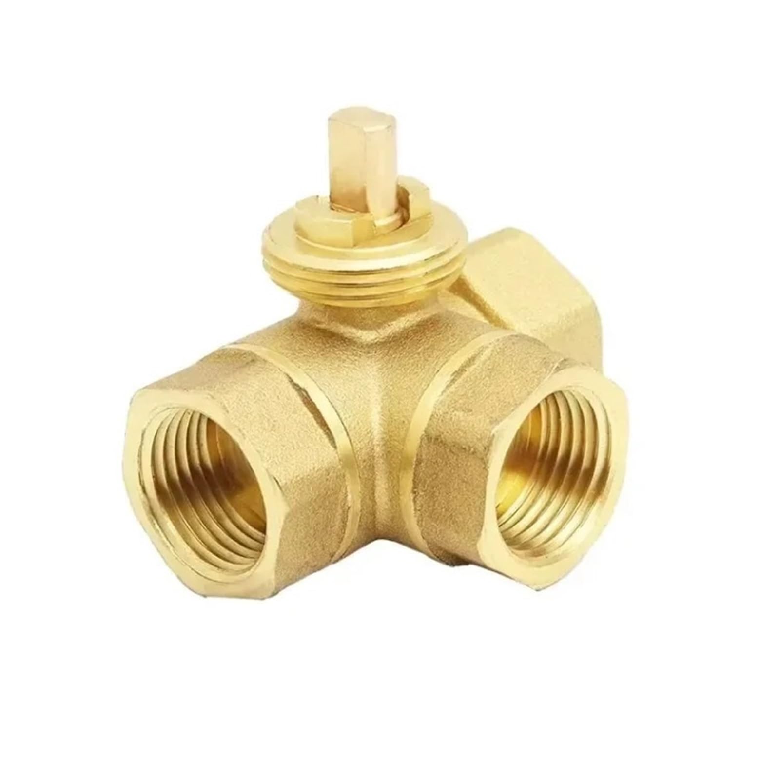 Vanne à bille en laiton DN40 3 voies T motorisable pour actionneur électrique 3 fils