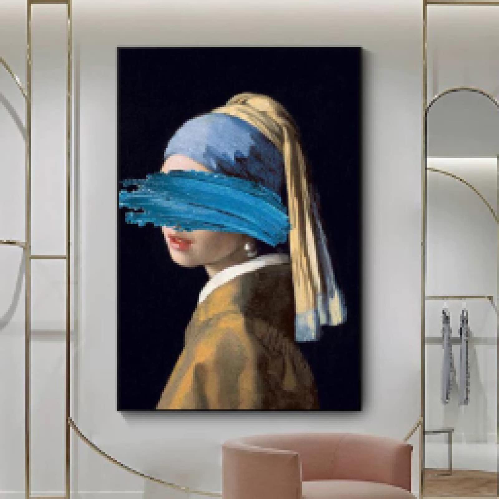 Tableau La Fille à la perle pop art pour créer un salon moderne et coloré - 8
