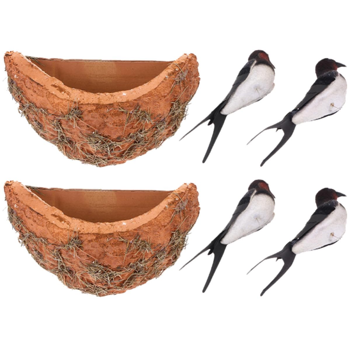 Golondrinas decorativas de exterior en dos juegos ideales para patios y porches