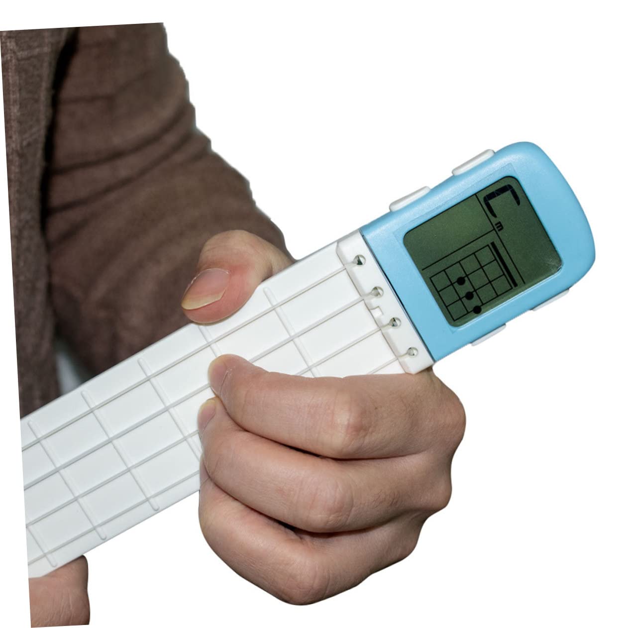 Esercitatore per Accordi Ukulele Portatile Blu in Abs per Principianti | Aiuto Didattico per Corda, 1 Pezzo, Formato Tascabile, Riferimento Pratico per Esercizi Quotidiani