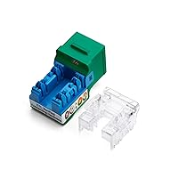 Vista 2 de TRUE CABLE Conector Keystone Cat5e, sin blindaje (UTP), perforado de 90 grados, PoE++ (4PPoE) 100W, certificación UL, verificado ETL, certificado