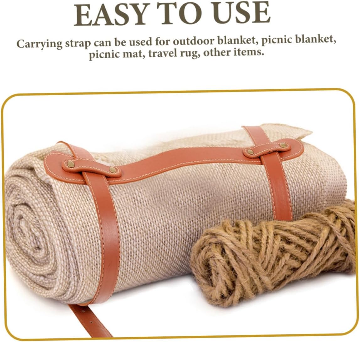 INOOMP 2pcs Picnic Mat Straps Floor Blanket Belt Blanket Straps Bedroll Strap Picnic Blanket Carrying Strap