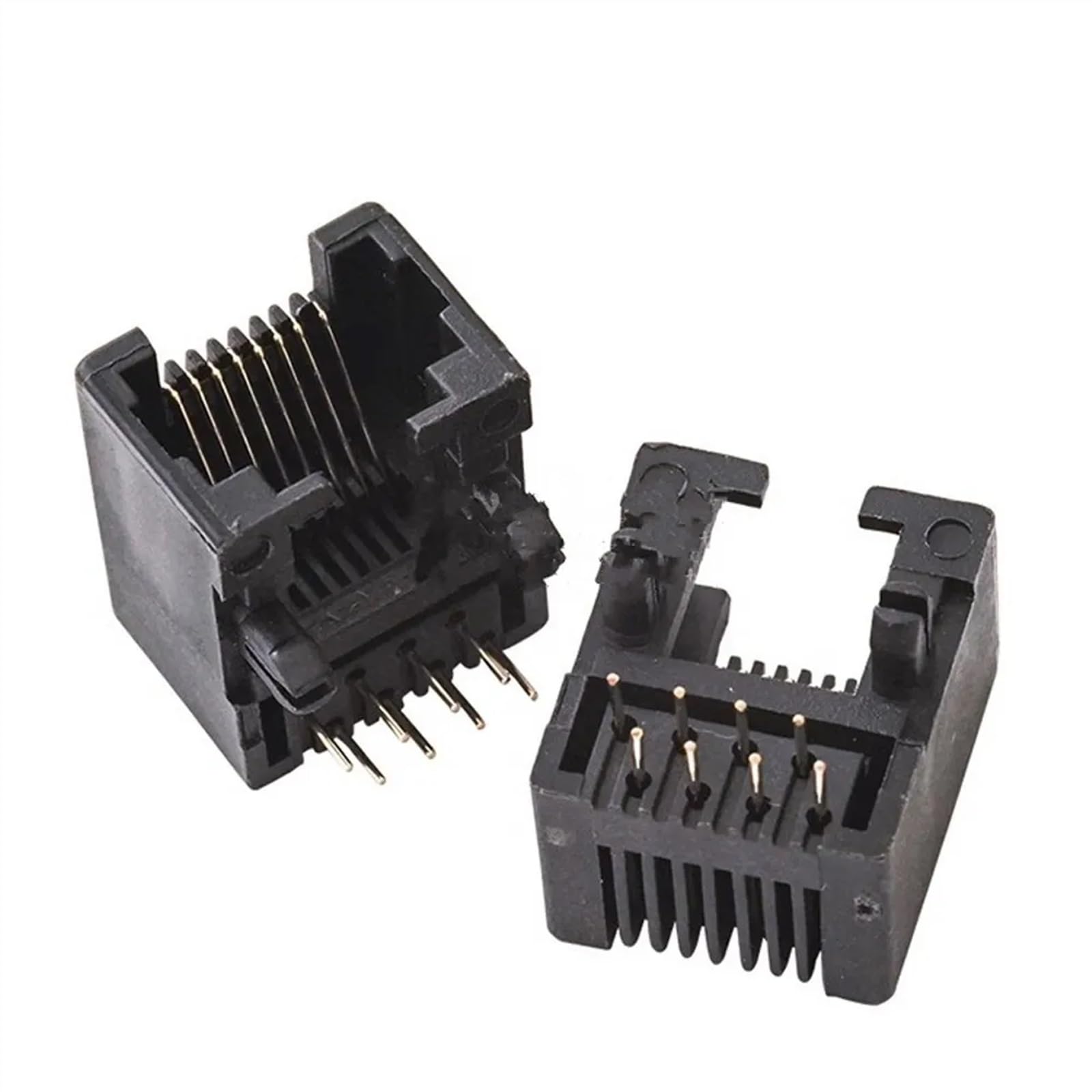 100 pz RJ11 4P4C 6P4C 6P6C 8P8C 95001 Presa telefonica Curva 90 gradi Femmina Jack Connettore PCB 4Pin 6Pin 8PIN Plastica (Color : 95001-4P4C)