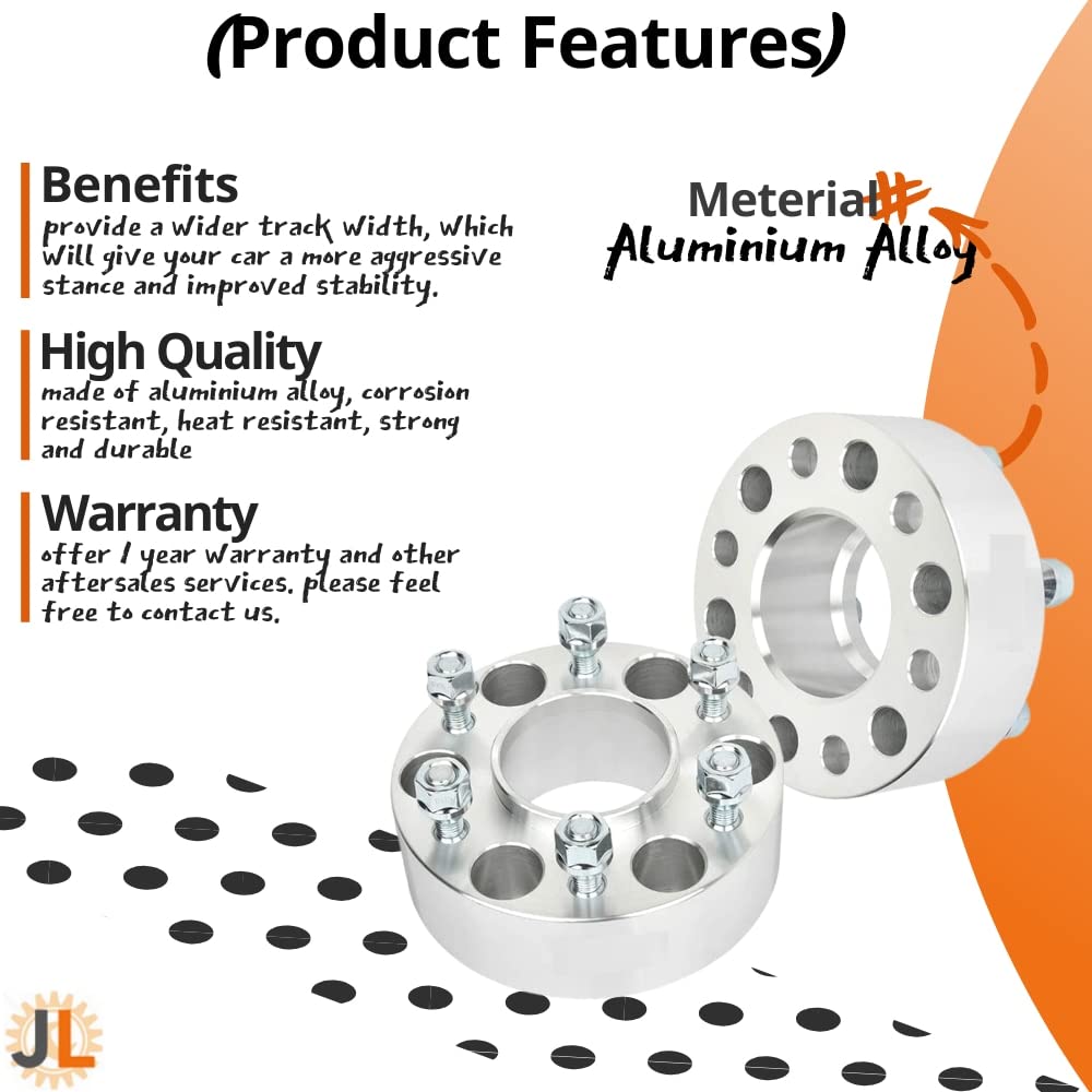 JINGLING 38 MM/1.5 "6 Lug dystanse kół PCD 6X139.7 otwór piasty 78.1MM M14X1.5 kute dla Silverado 1500 Avalanche Tahoe dla Sierra 1500 Yukon 2 szt.