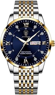 Relógio masculino premium "blue planet" com zircônias aço inoxidável a
