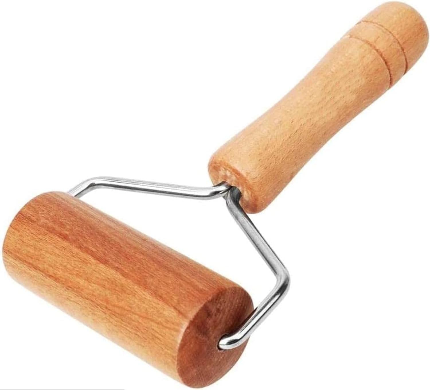 1PCS Small Wooden Rolling Pin for Dough & Pizza, Non-Stick Mini Dough Roller for Baking, Pastry & Cooking (9.5cm/3.74in)