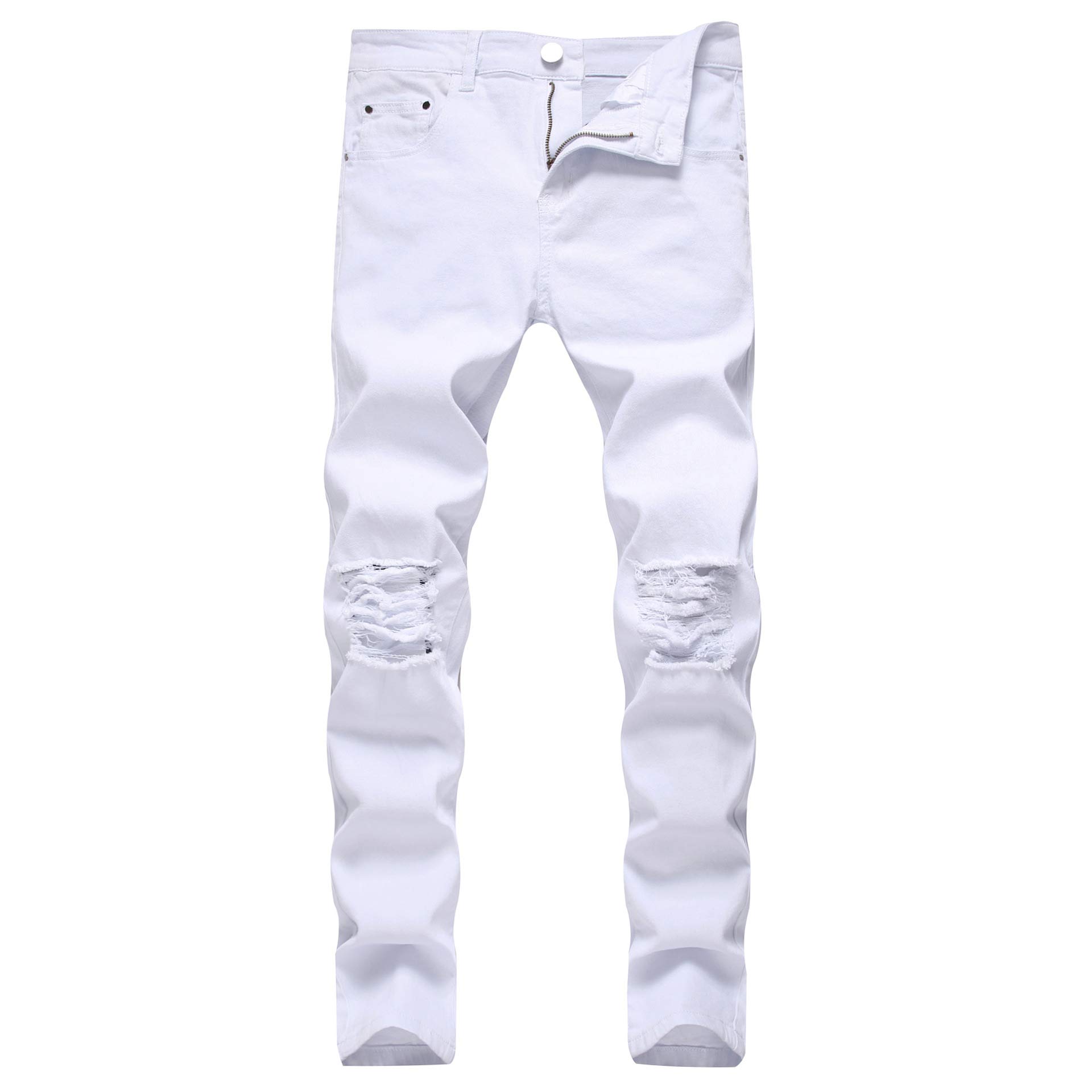 JLLDS LKMQA Boy's Skinny Fit Ripped Destroyed Distressed Slim Fashion Stretch Jeans Pants