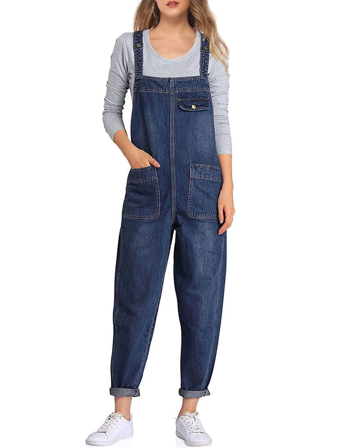 Sukany Casual Baggy Denim Jean Tuta Allentata Salopette Salopette Harem Pagliaccetto Tuta Pantaloni