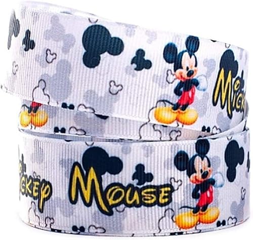 Mickey Cartoon Mouse Smile - Cinta repetitiva de 1 pulgada de ancho se vende en lotes de yardas (5 yardas)