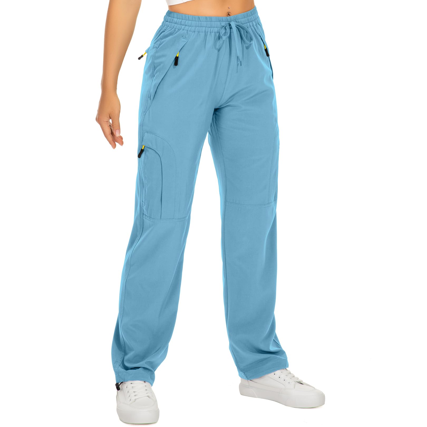 yeyity Wanderhose Damen Atmungsaktiv Cargohose Leichter Quick Dry Outdoorhose UV-Schutz Trekkinghose Funktionshose Jogginghose(6608,Azure,XS)