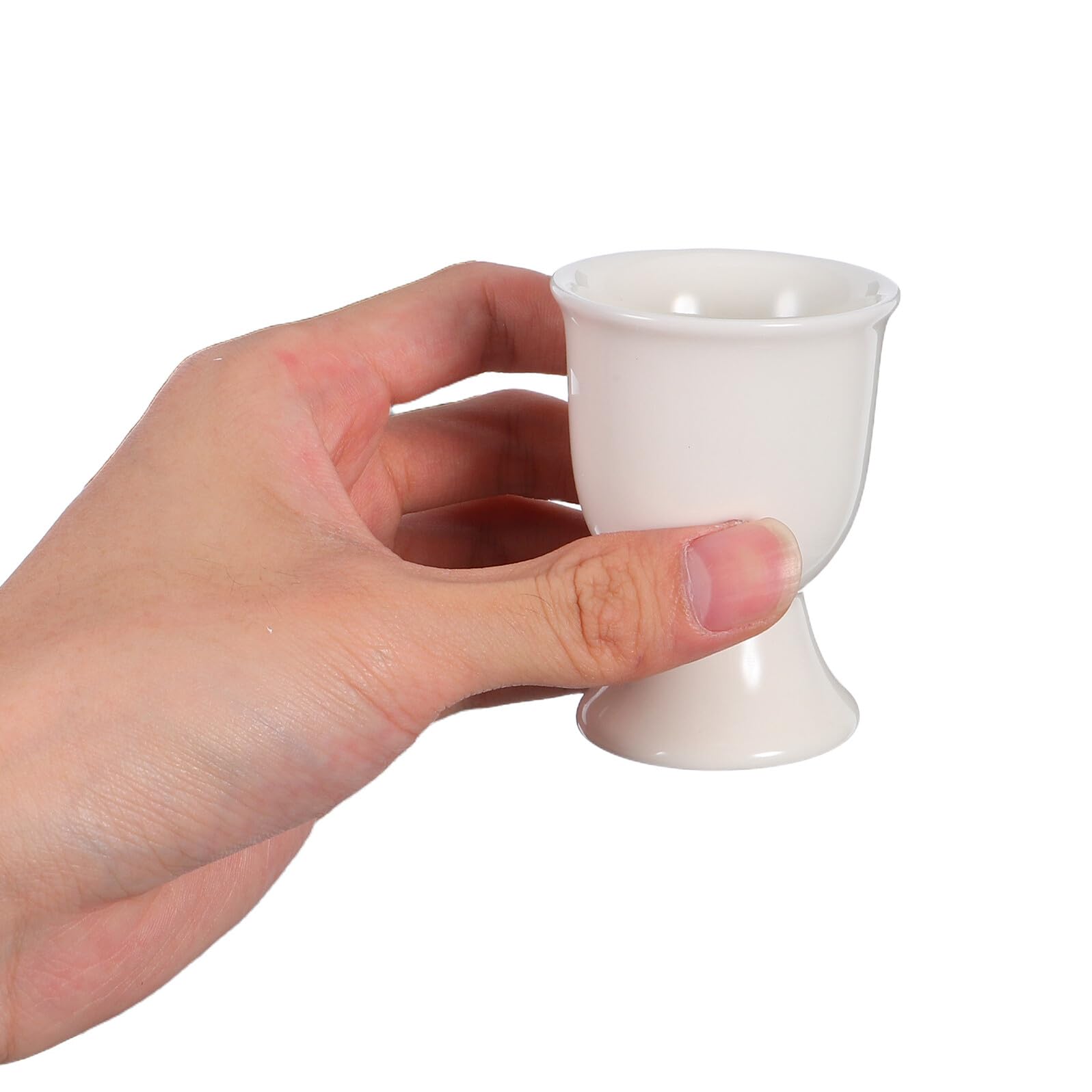 Coquetiers en Céramique Blancs pour Œufs, Lot de 6